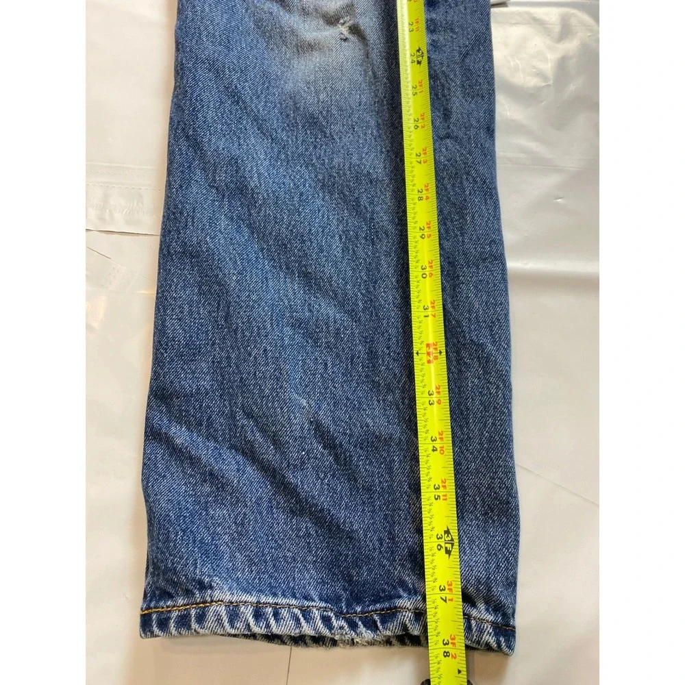 Levis Mens‎ Jeans 31x28 Blue Denim Relaxed Fit Straight Leg Faded